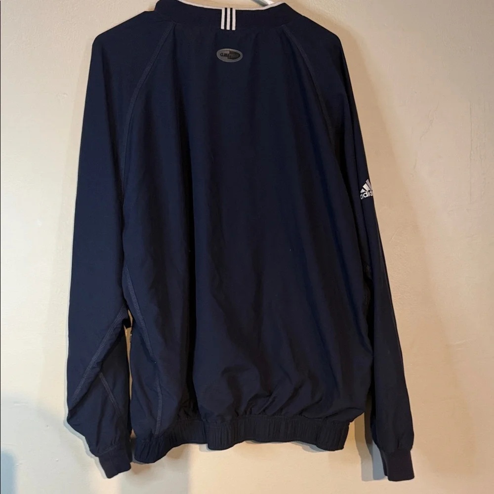 Adidas Men’s V-Neck Pullover Windbreaker Jacket Navy Golf Athletic - Size XL
